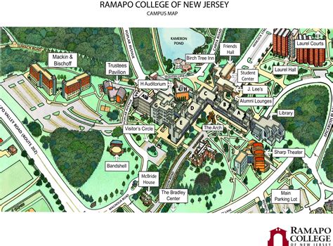 Map of Ramapo College | Campus map, College planning, Campus