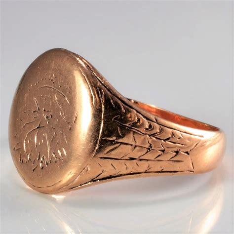 9K Rose Gold Men's Signet Ring | SZ 9.25 | – 100 Ways