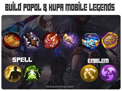 Build Popol And Kupa Tersakit, Mobile Legends - Debgameku