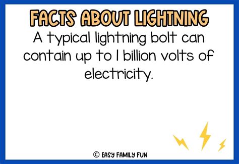 79 Electrifying Facts about Lightning [Free Fact Cards]