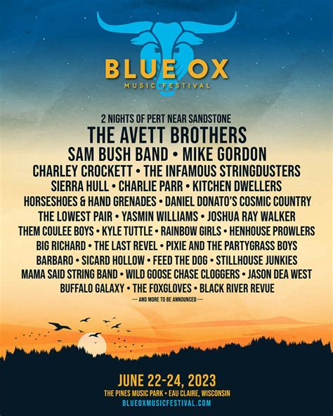 Avett Brothers Top Blue Ox Fest Lineup for 2023 - ninth annual...