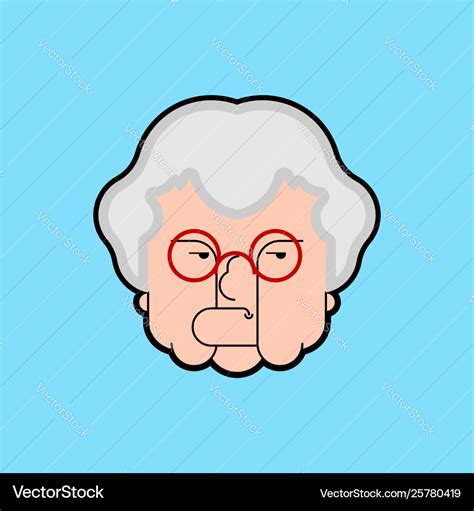 Evil grandmother old hag bad grandma lady Vector Image