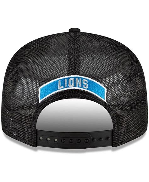 New Era Men's Black Detroit Lions Shade Trucker 9FIFTY Snapback Hat ...