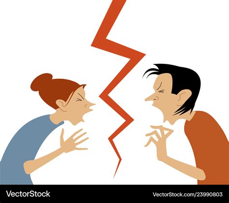 Conflict cartoon Royalty Free Vector Image - VectorStock