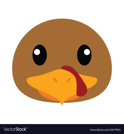 Turkey head cartoon Royalty Free Vector Image - VectorStock