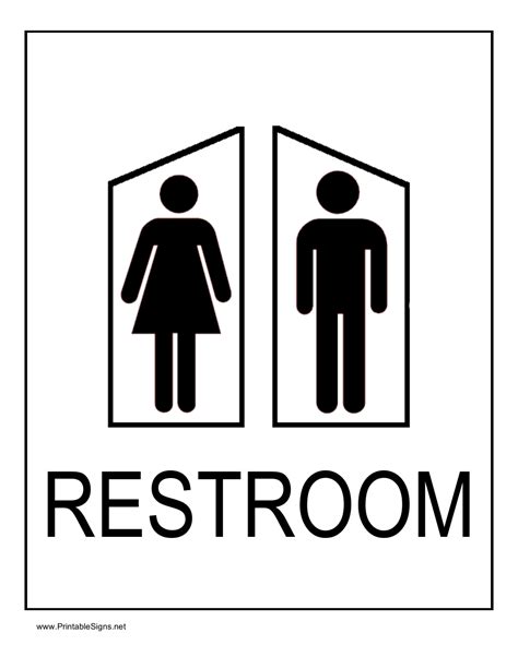 Restroom Male and Female Sign Template Download Printable PDF | Templateroller