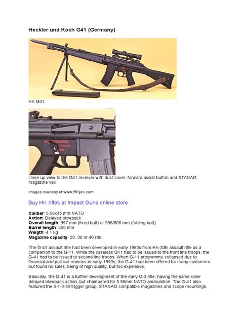 HK G41 assault rifle | PDF