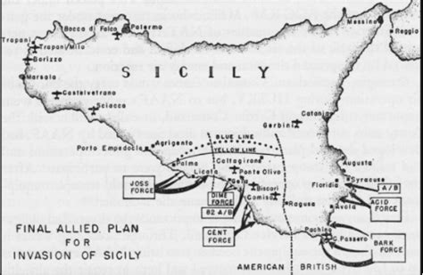 Operation Husky, Allied invasion/liberation of Sicily, map in 2022 | Sicily, Wwii maps, Invasion