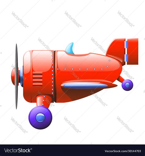 Red plane Royalty Free Vector Image - VectorStock