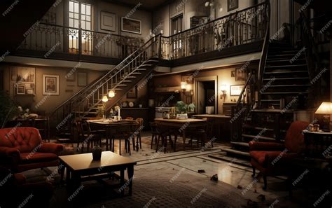 Premium AI Image | Secret Hideout Mafia House Interiors Revealed ...