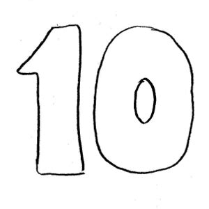 number 10 pictures black and white clip art - Clip Art Library