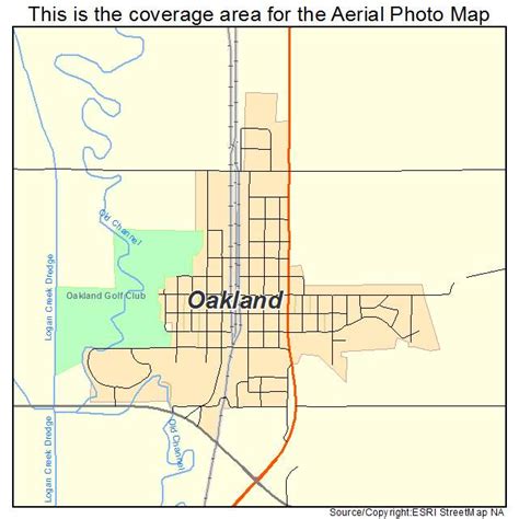 Aerial Photography Map of Oakland, NE Nebraska