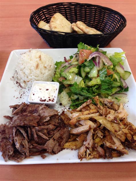 Combo Beef & chicken shawerma platter from Garlic Mediterranean Cuisine in Santa Clara, CA. # ...