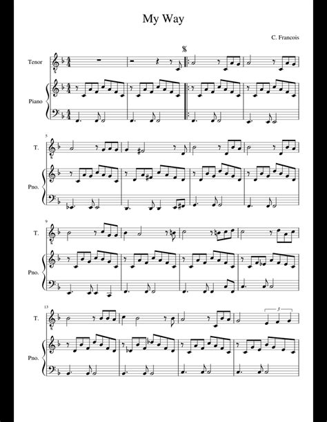 My Way Frank Sinatra - Voice and Piano sheet music for Piano, Voice ...