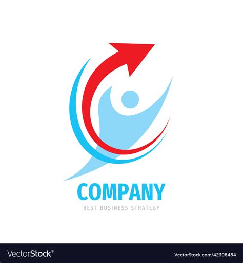 Business company strategy logo design Royalty Free Vector