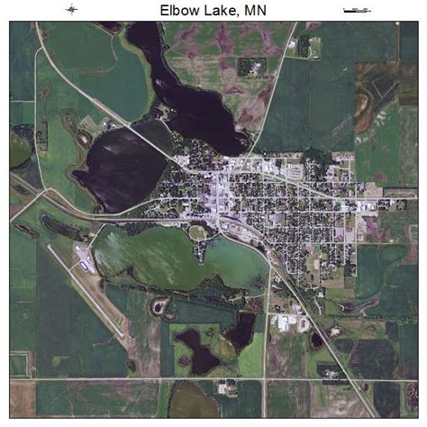 Aerial Photography Map of Elbow Lake, MN Minnesota