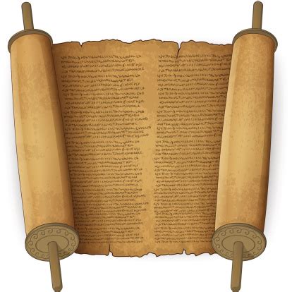 Ancient Scrolls With Text Stock Illustration - Download Image Now ...