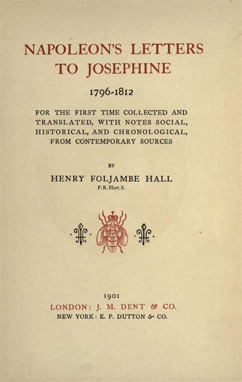 Napoleon's letters to Josephine, 1796-1812; : Napoleon I, Emperor of the French, 1769-1821 ...