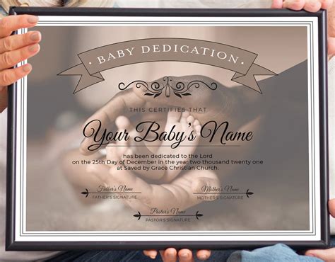 Baby Dedication Certificate Template
