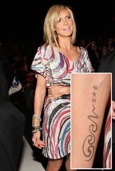 Tattoo Styles For Men and Women: Heidi Klum's Tattoo Inside Arm