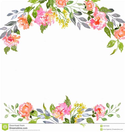 Floral Invitation Template Elegant Watercolor Floral Card Template ...