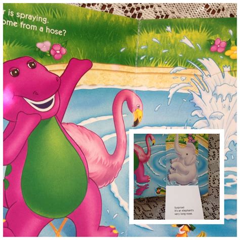 Vintage Barney Goes to the Zoo Board Book Pull Down Surprise | Etsy