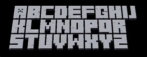 Minecraft 3D Font Preview Minecraft Blog | Minecraft font, Minecraft ...