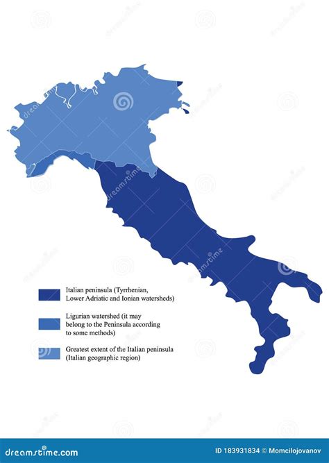 Map of Apennine Italian Peninsula Stock Vector - Illustration of black, efta: 183931834