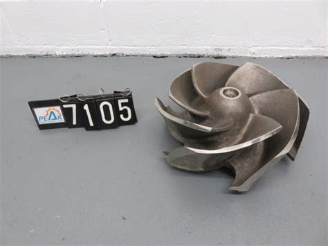 6 Vane Open Impeller, Cast No. MN60, Material 316ss - P7105 - Peak Machinery