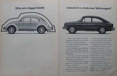 1965 Volkswagen VW Fastback Sedan Ad ~ Bigger Beetle, Classic Vintage Volkswagen Beetle & Bus ...