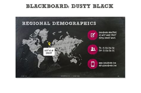 Chalkboard Powerpoint Presentation Template Creative Blackboard PPT Slide Deck for Ebooks ...