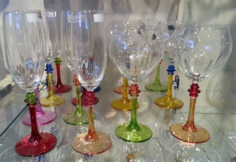 glassware - colored stem | Cristais