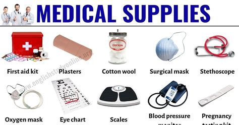 Medical Supplies: Useful List of 30 Medical Equipment in English - English Study Online