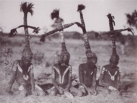 head ornaments of grass and feathers complete ancient aboriginal costumes for the wild ...