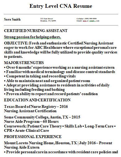 CNA Resume - 16+ Examples, Word, Apple Pages, DOC, Format, How to Make, PDF