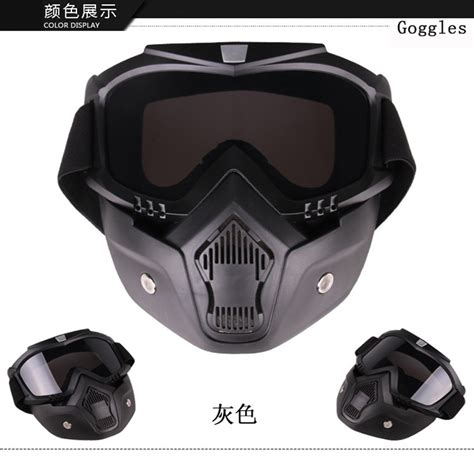 Motorcycle Helmet Goggles Vintage Racing Open Face Helmet Fack Mask ...