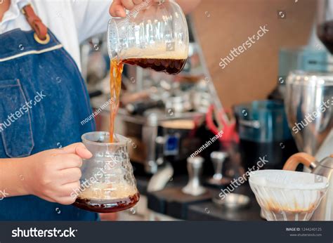 Barista Making Coffee Stock Photo 1244240125 | Shutterstock