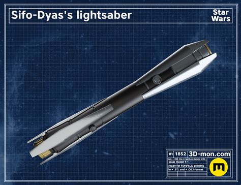 3D file Sifo Dyas's lightsaber 🎬・Design to download and 3D print・Cults