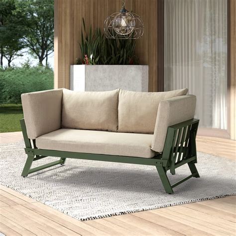 Amazon.com: HULALA HOME Patio Convertible Couch Sofa Bed, Outdoor ...