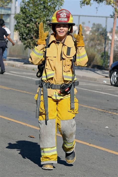 JENNA DEWAN as a Firefighter on the set of The Rookie in Los Angeles 10 ...