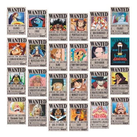 One Piece Straw Hat Pirates Crew Wanted Posters HIGH QUALITY | Etsy