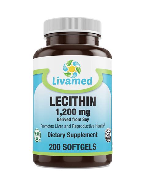 Lecithin 1,200 mg Softgels 200 Count – Livamed