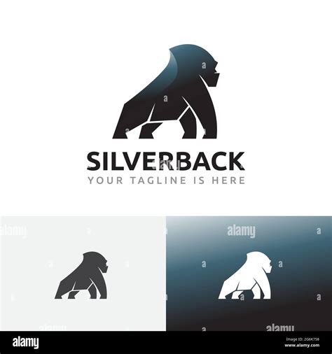 Silverback Strong Gorilla Big Monkey Jungle Mascot Logo Stock Vector Image & Art - Alamy