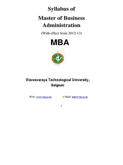 VTU-mba New Syllabus | PDF | Monopoly | Variance