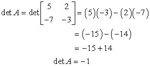 Inverse of a 2x2 Matrix | ChiliMath