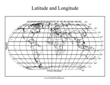 World Map Longitude And Latitude Printable - Aloise Marcella