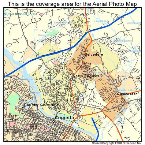 Aerial Photography Map of North Augusta, SC South Carolina