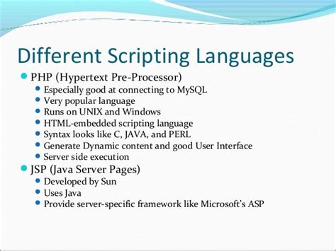 Scripting languages