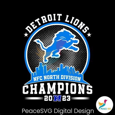 Detroit Lions NFC North Division Champions SVG Clipart » PeaceSVG