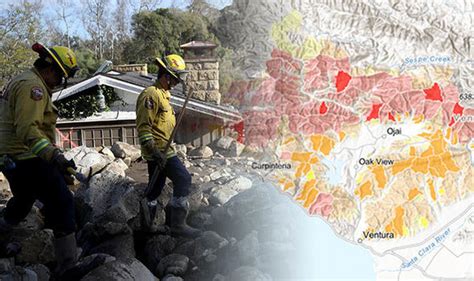 California mudslides MAP: Which areas are at risk? Latest danger zones ...